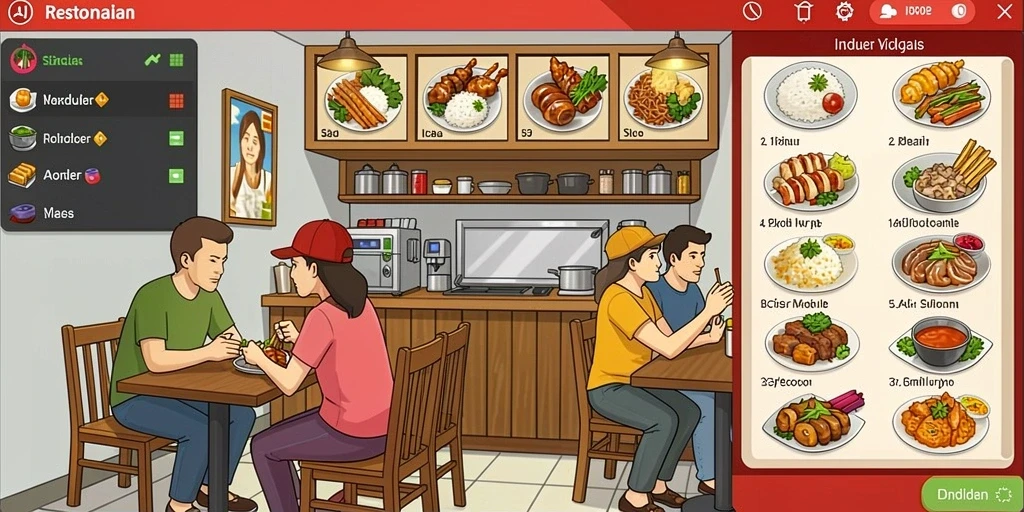 Tampilan antarmuka pengguna yang menarik.