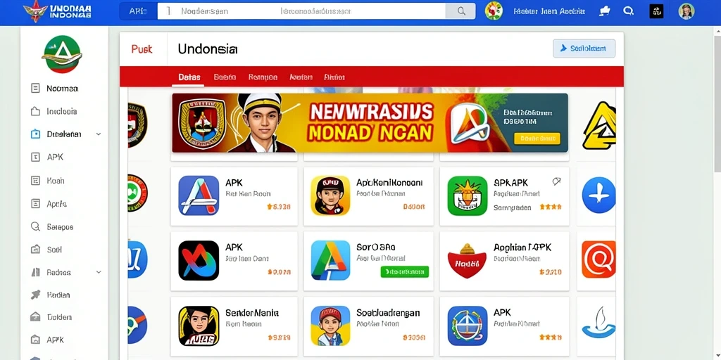 Tampilan antarmuka utama permainan yang menarik.